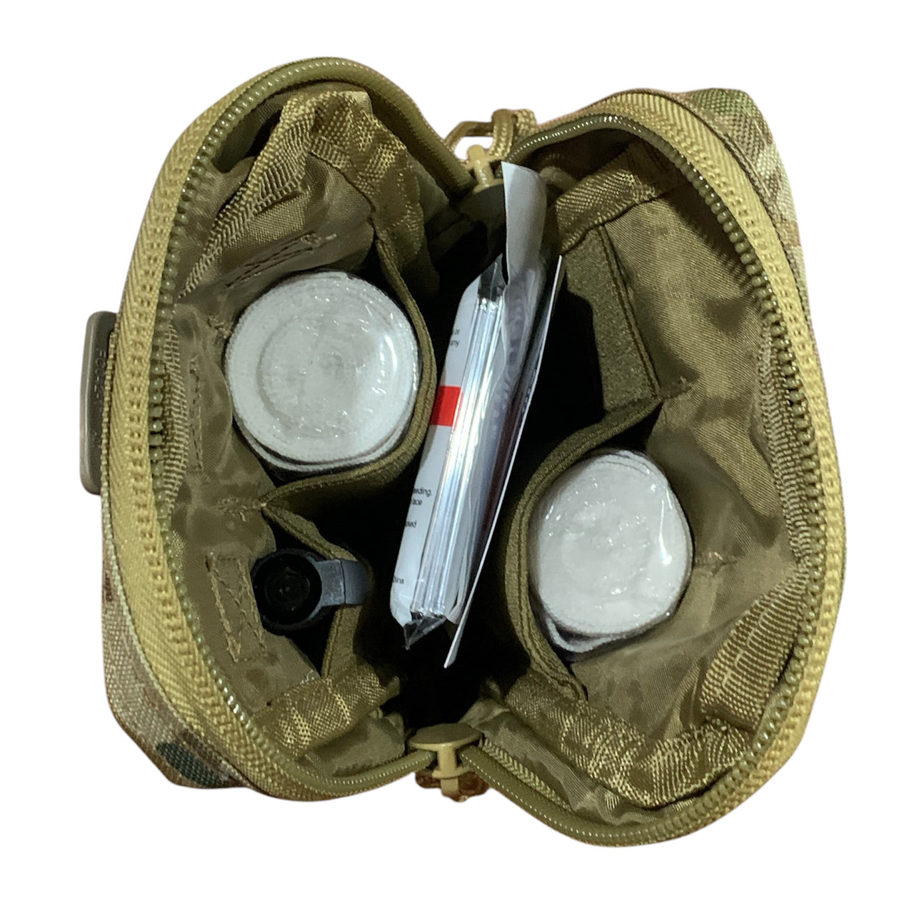 The compact AMCU medium medic pouch (18x12x8cm) is designed to be conveniently worn on your belt, tactical gear or easily slipped into your backpack. Plenty of space left in this pouch to add your essential medical items. Add a tourniquet pouch or other small pouch to the front and keep your required gear together in the one place. www.defenceqstore.com.au