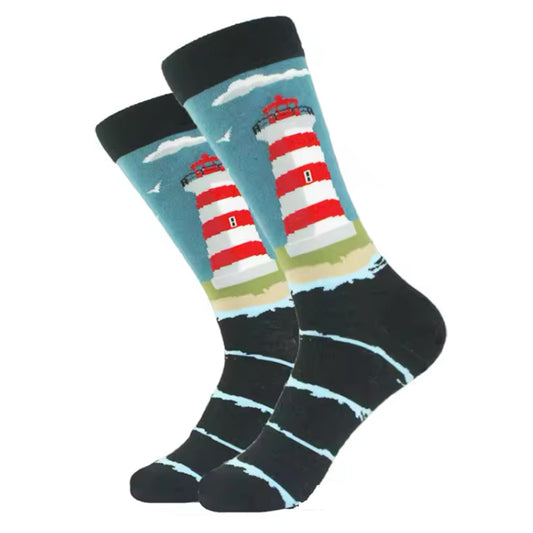 Step out in style and make a statement with our Lighthouse Socks - available in size EUR 35-44. Crafted from polyester and cotton, these socks not only offer supreme comfort but also boast a beautiful and vibrant design. The perfect gift for someone special or a treat for yourself, order your pair now! www.defenceqstore.com.au