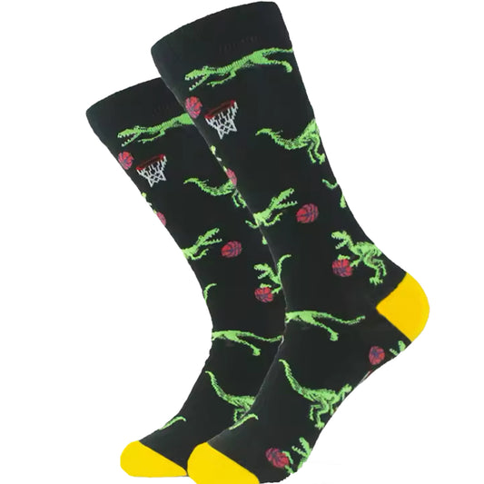 Step out in style and make a statement with our T-Rex Basketball Socks - available in size EUR 35-44. Crafted from polyester and cotton, these socks not only offer supreme comfort but also boast a beautiful and vibrant design. The perfect gift for someone special or a treat for yourself, order your pair now! www.defenceqstore.com.au