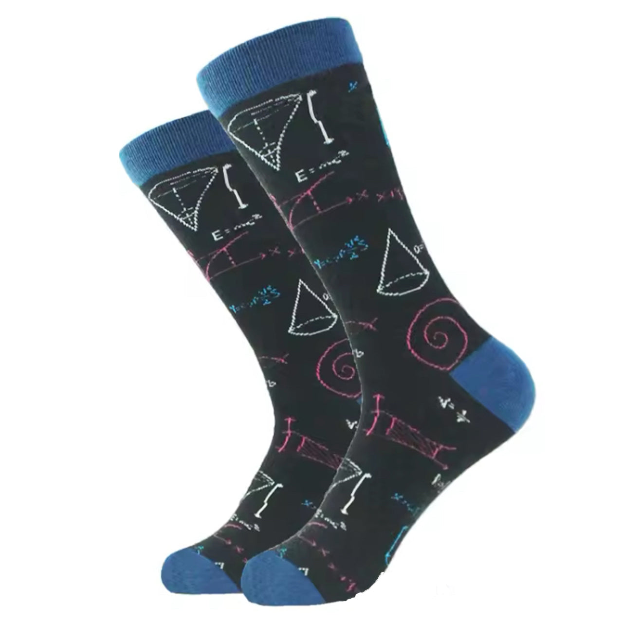 Step out in style and make a statement with our Math Blue &amp; Black Socks - available in size EUR 35-44. Crafted from polyester and cotton, these socks not only offer supreme comfort but also boast a beautiful and vibrant design. The perfect gift for someone special or a treat for yourself, order your pair now!  www.defenceqstore.com.au