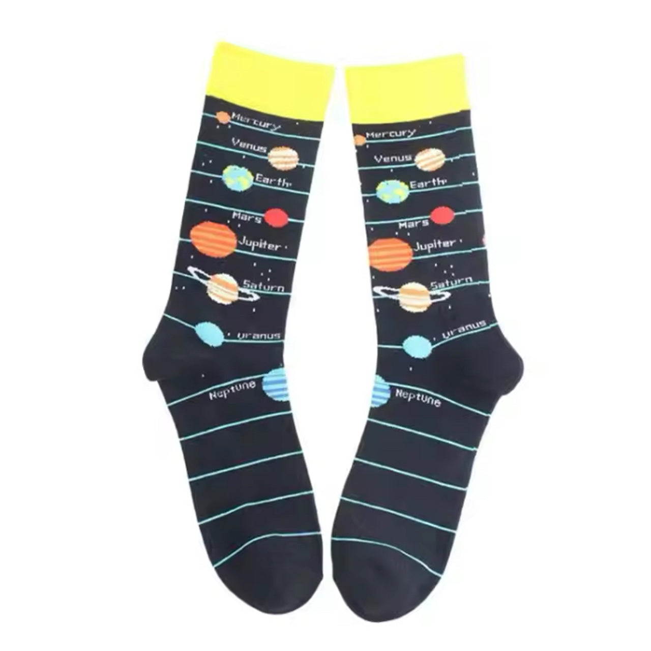 Step out in style and make a statement with our Planets Socks - available in size EUR 35-44. Crafted from polyester and cotton, these socks not only offer supreme comfort but also boast a beautiful and vibrant design. The perfect gift for someone special or a treat for yourself, order your pair now! www.defenceqstore.com.au