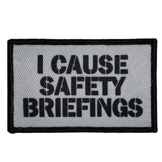 Passionately believe in the value of the I Cause Safety Briefings Patch in Hook &amp; Loop size of 8x5cm! This patch is designed to inspire and energize your safety briefings, appealing to the senses and evoking strong emotions in your audience. Don't miss out on this must-have product! Remember you caused the safety brief, be proud of it. www.defenceqstore.com.au