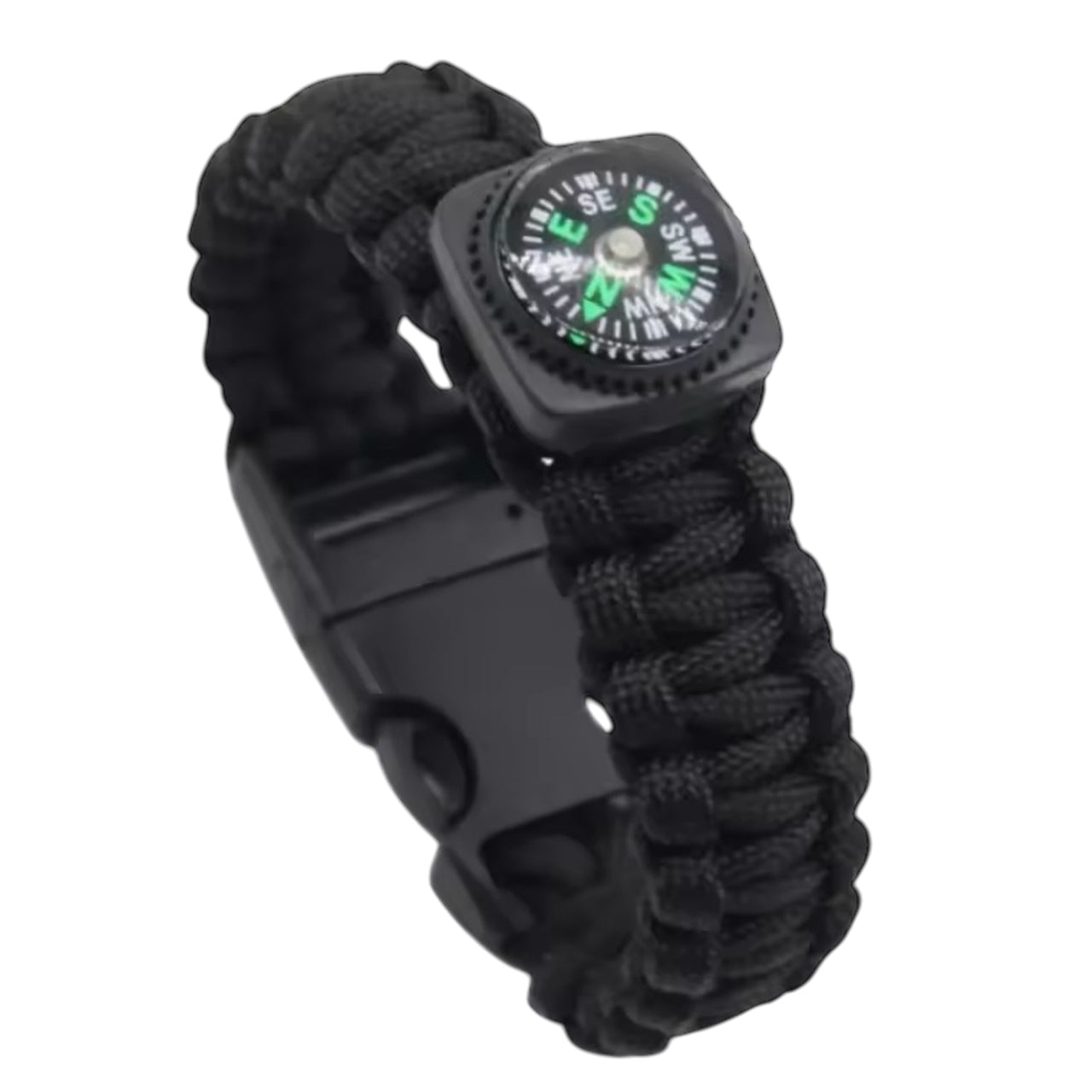 Experience the ultimate in survival gear with the Elite Tactical Paracord Compass &amp; Whistle Survival Bracelet 25cm. This durable and versatile bracelet is an essential accessory for any outdoor enthusiast, providing peace of mind and powerful functionality in one stylish package. Don't leave home without it! www.defenceqstore.com.au