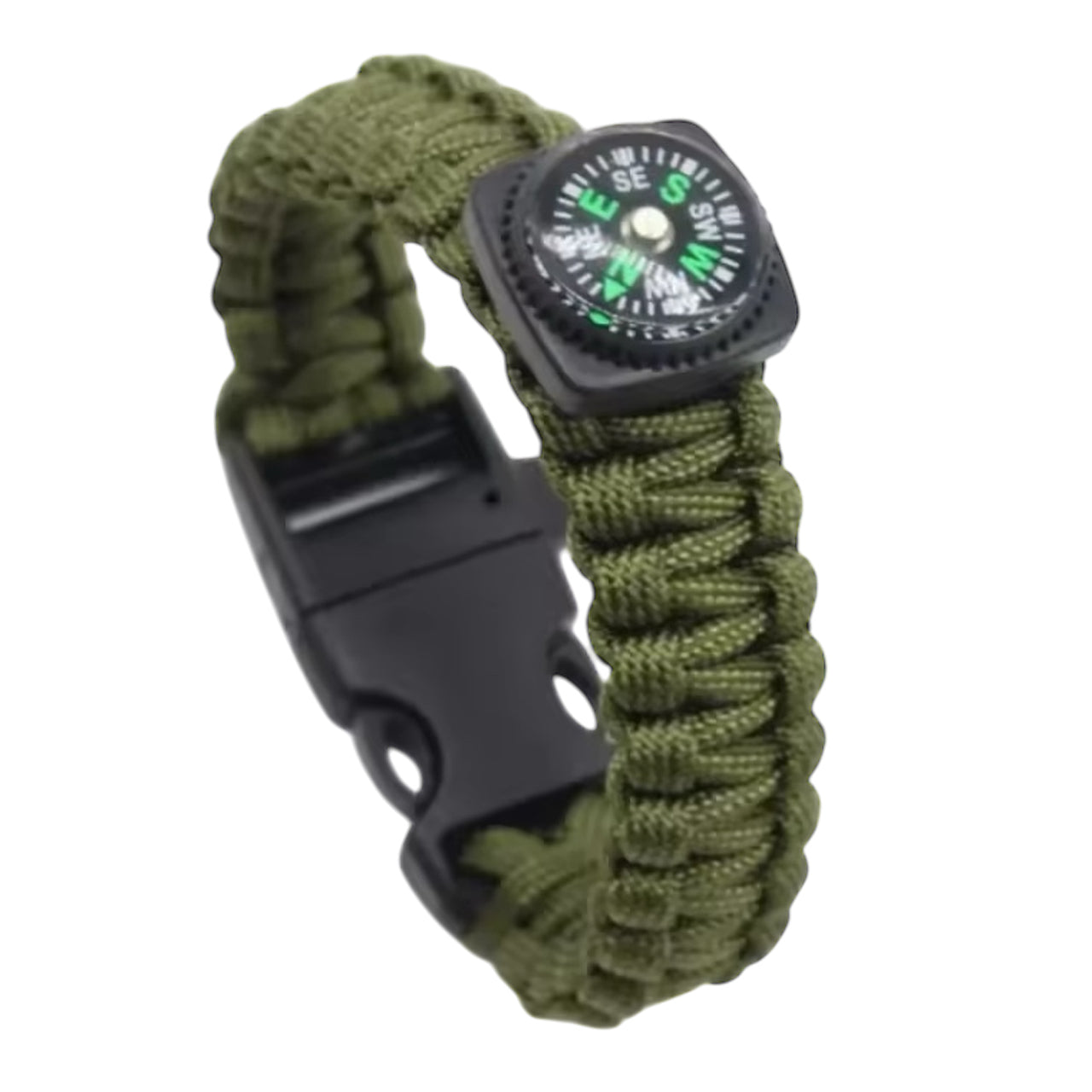 Experience the ultimate in survival gear with the Elite Tactical Paracord Compass &amp; Whistle Survival Bracelet 25cm. This durable and versatile bracelet is an essential accessory for any outdoor enthusiast, providing peace of mind and powerful functionality in one stylish package. Don't leave home without it! www.defenceqstore.com.au