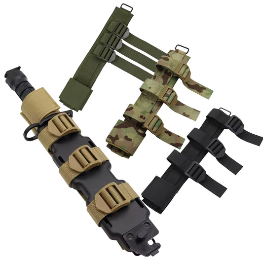 Elevate your backpack's functionality with our knife MOLLE attachment, designed to securely attach larger knives with scabbards. A must-have for any survival gear, this attachment measures 26cm long and can accommodate the majority of larger knives. www.defenceqstore.com.au