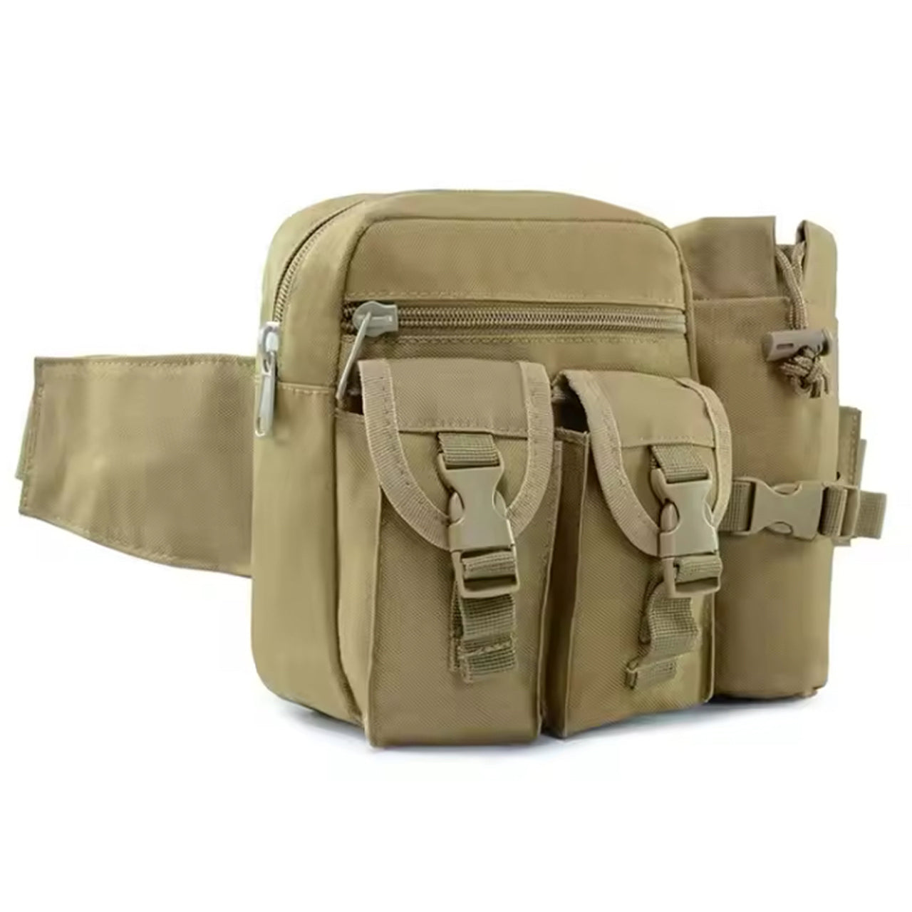 Made with 800D Nylon and silk canvas, this waist bag is designed to withstand scratches and water, ensuring durability and toughness. The high strength nylon buckle and metal double pull head make it resistant to the coldest and hottest temperatures. www.defenceqstore.com.au