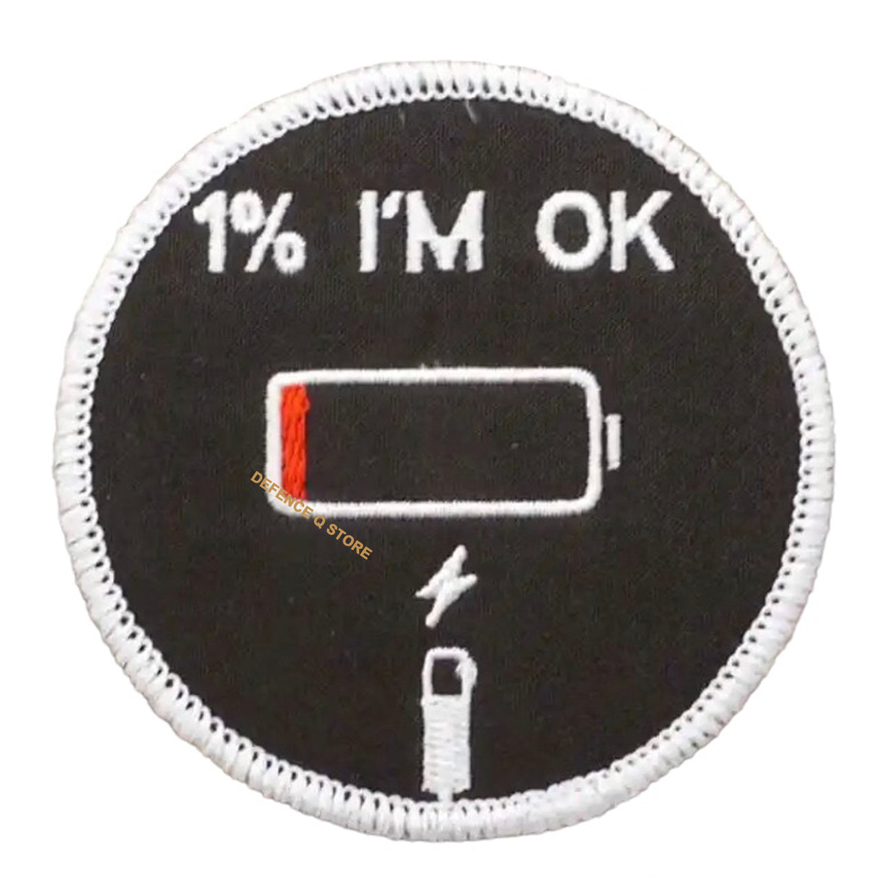 Elevate your gear to the next level with the I'm Ok Embroidery Velcro Backed Morale Patch. Easily attach it to any piece of field gear, clothing, or create a unique patch display! Infuse some fun and spookiness into your style today.  Size: 7cm  www.defenceqstore.com.au