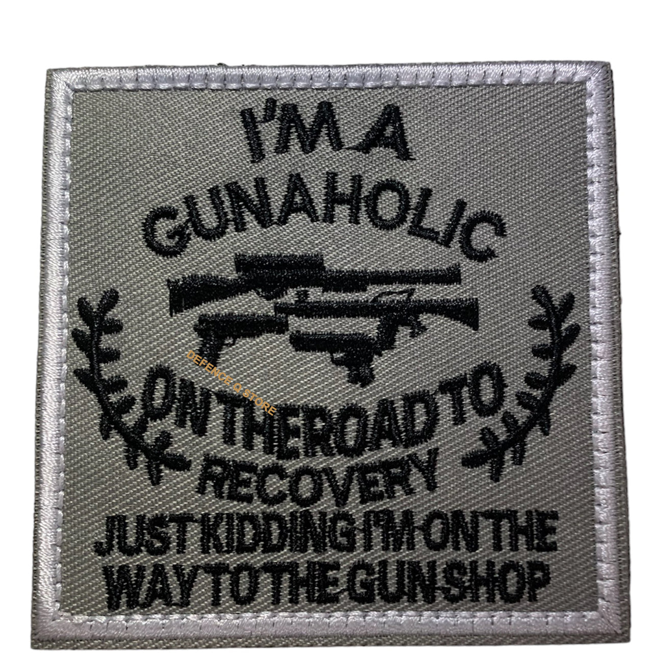 Experience the power and beauty of the I'm A Gunaholic Embroidery Velcro Backed Morale Patch, available in a perfect 8x8cm size. The HOOK AND LOOP BACKED PATCH is a unique touch provided for added convenience. Get yours today and showcase your style and passion! www.defenceqstore.com.au