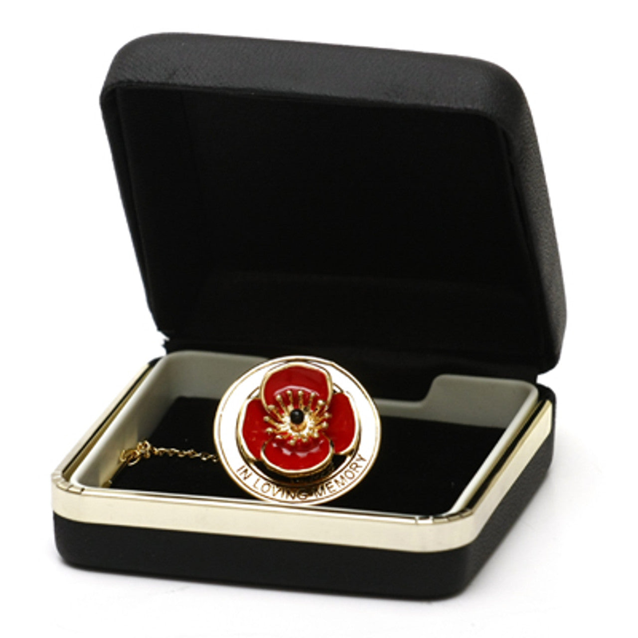 In Loving Memory Poppy Badge In Box