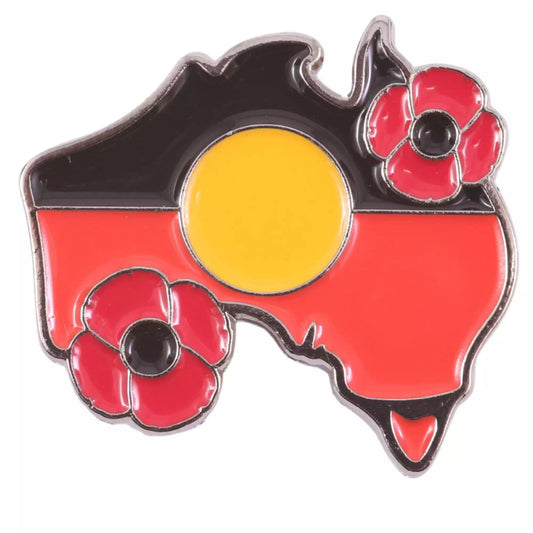 Silver-plated and enamel-filled, the MagnaBadgeÖ features a striking graphic of the Australian map outline combined with the vibrant colours of the Australian Indigenous flag. www.defenceqstore.com.au