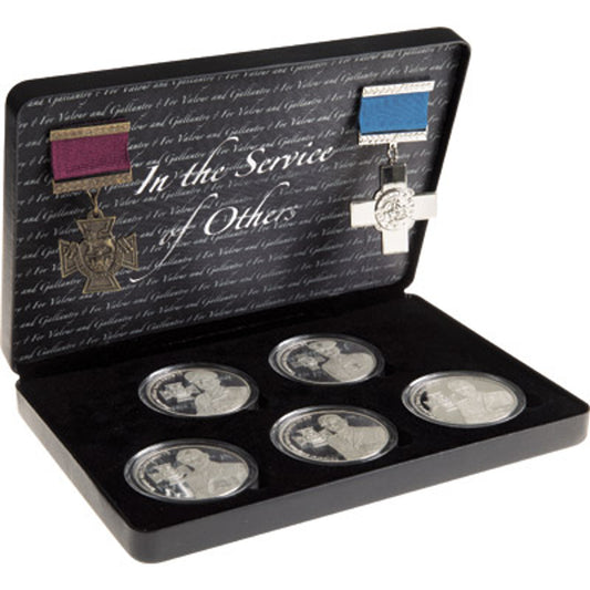 The Unique In the Service of Others VC-GC Limited Edition Proof Medallion Set from the Military Shop is the perfect gift for anyone interested in military history. This special collection represents the world's first release of a Victoria Cross and George Cross medallion series to include the images of the living recipients. www.defenceqstore.com.au