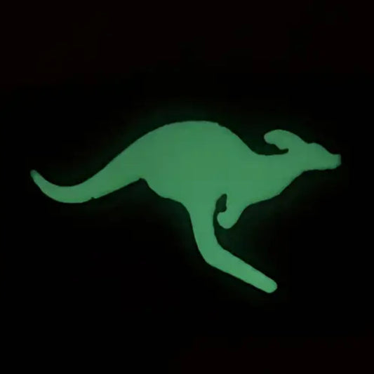 Kangaroo Glow In The Dark Laser Cut Morale Patch - Stealth Ops Gear, measuring 8x5cm, is a striking and durable addition to personalize your gear with style and toughness. Crafted with high-quality material, this patch features a versatile pattern that blends seamlessly with various tactical and outdoor equipment. www.defenceqstore.com.au