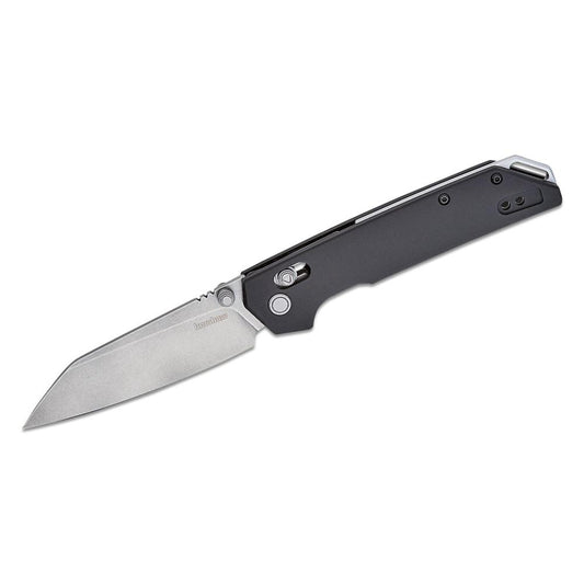 Meet the reverse tanto Iridium, a practical and stylish design for everyday carry. This blade shape makes cutting work easy, from the initial pierce to the effortless slice. Aesthetically, the black-anodized aluminum handle scales create an appealing profile. www.defenceqstore.com.au