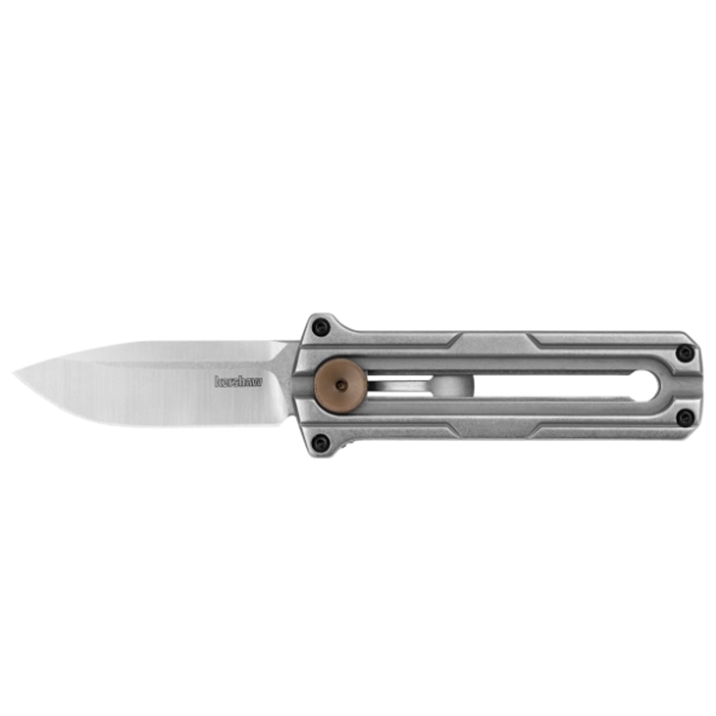 Slide the Cybernet into action with a manual out-the-front mechanism. This all-steel design feels solid in-hand, and the bronze PVD button is satisfying and easy to use. Pierce through work tasks using the reliable D2 spear point blade. www.defenceqstore.com.au