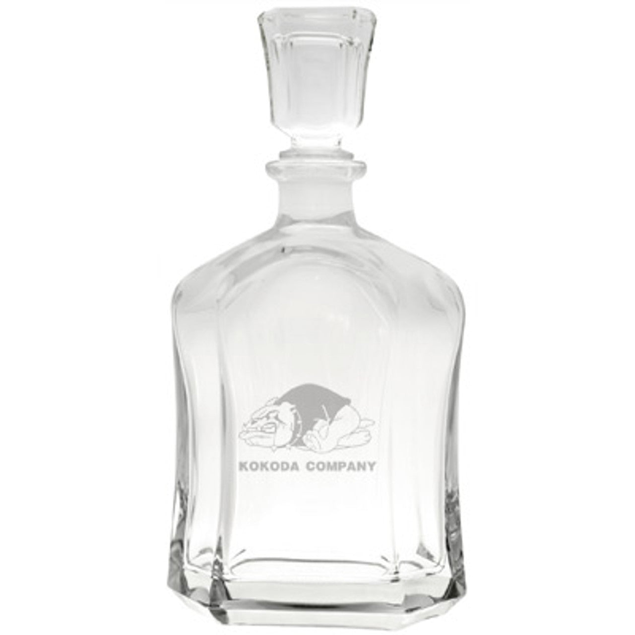 Bring your dining experience to life with the Kokoda Company Italian Glass Decanter. This elegant, 750ml decanter proudly displays the company crest, etched with precision onto the sleek glass surface. www.defenceqstore.com.au