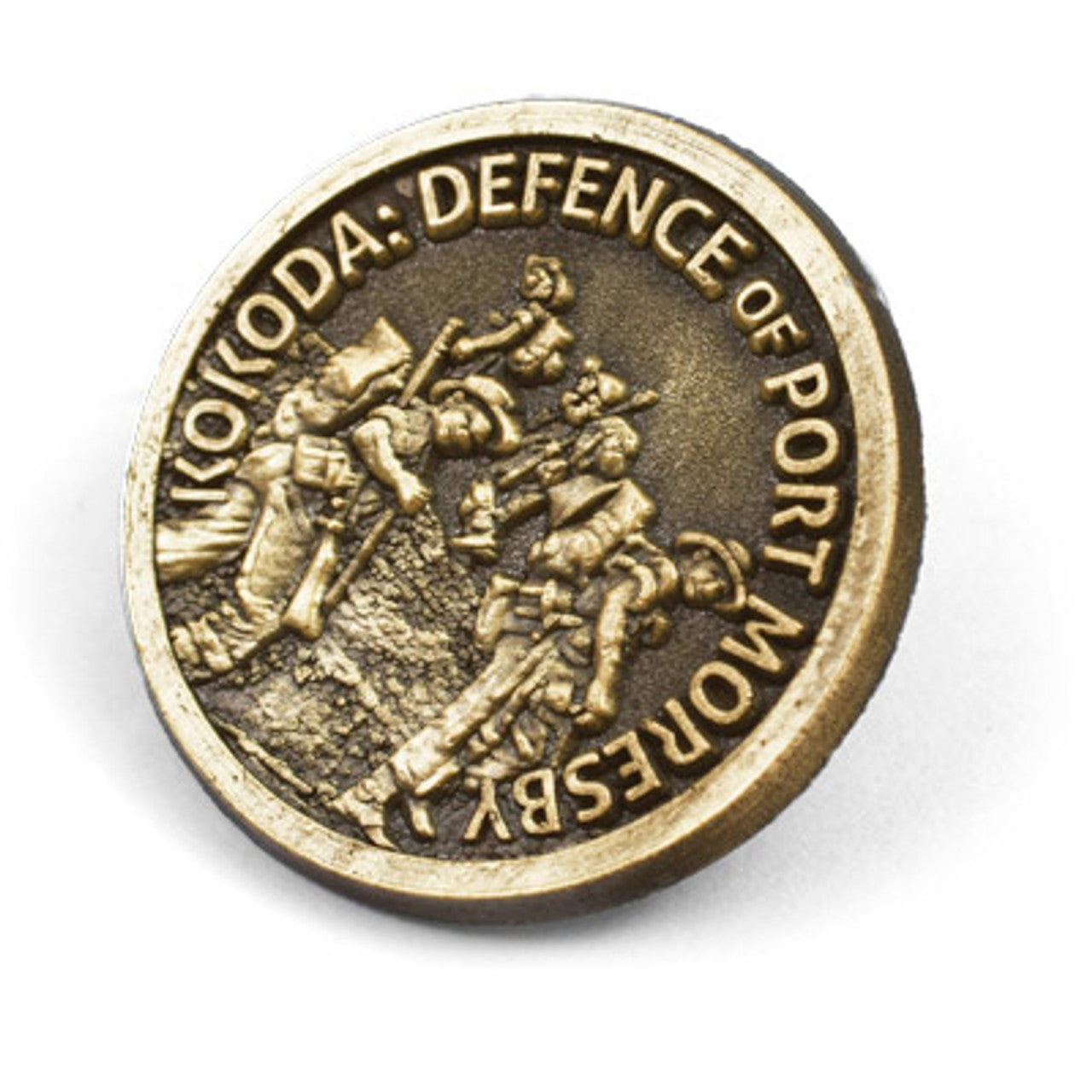 The Port Moresby Lapel Pin is a must-have for history enthusiasts and collectors. Crafted with precision, it features a durable butterfly pin that ensures secure attachment. The pin is presented on a sturdy card, providing historic details that add to its significance. www.defenceqstore.com.au