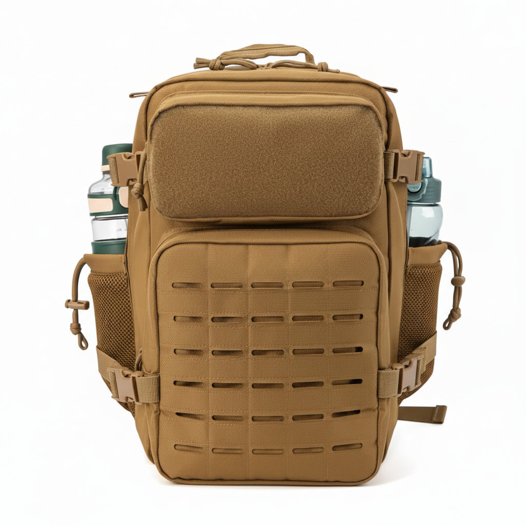 Built for operators who demand tactical precision, this 25-litre MOLLE backpack combines rugged 900D polyester construction with intelligently designed multi-layered storage compartments. www.defenceqstore.com.au