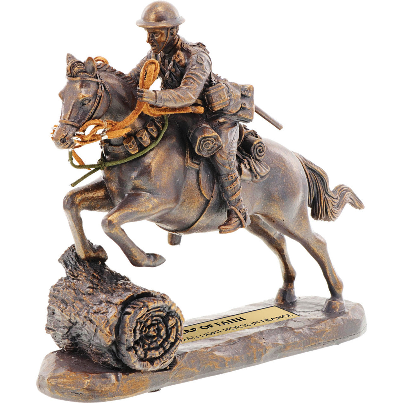 The Australian Light Horse in France is a stunning figurine that pays tribute to the brave men and their loyal Waler mounts who served in the Great War. After escaping the failed Gallipoli campaign, these men found themselves on the war-torn Western Front, where mounted offensive operations were generally unsuited. www.defenceqstore.com.au