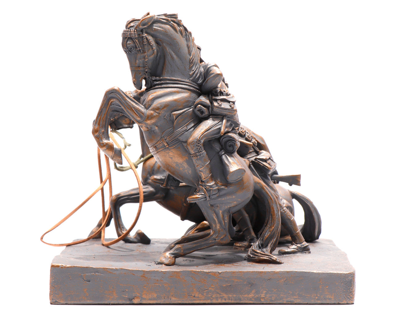 This stunning cold cast bronze figurine honours the bonds of the Desert Mounted Corps of Australian and New Zealand soldiers who died in service or were killed in action in Egypt, Palestine and Syria during World War One. This mid-size figurine is a sensational version of the commonly titled Light Horse Memorial found on Anzac Parade, Canberra. www.defenceqstore.com.au