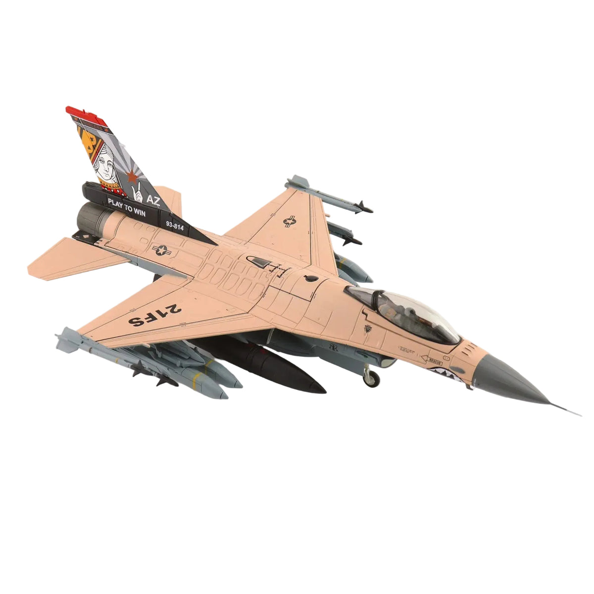 1/72 F-16V "Play to Win" 93-0814 21st Sqn. Luke AFB 2025&nbsp;delivers a modern fighter jet display model for collectors, USAF enthusiasts, and scale aviation displays. www.defenceqstore.com.au