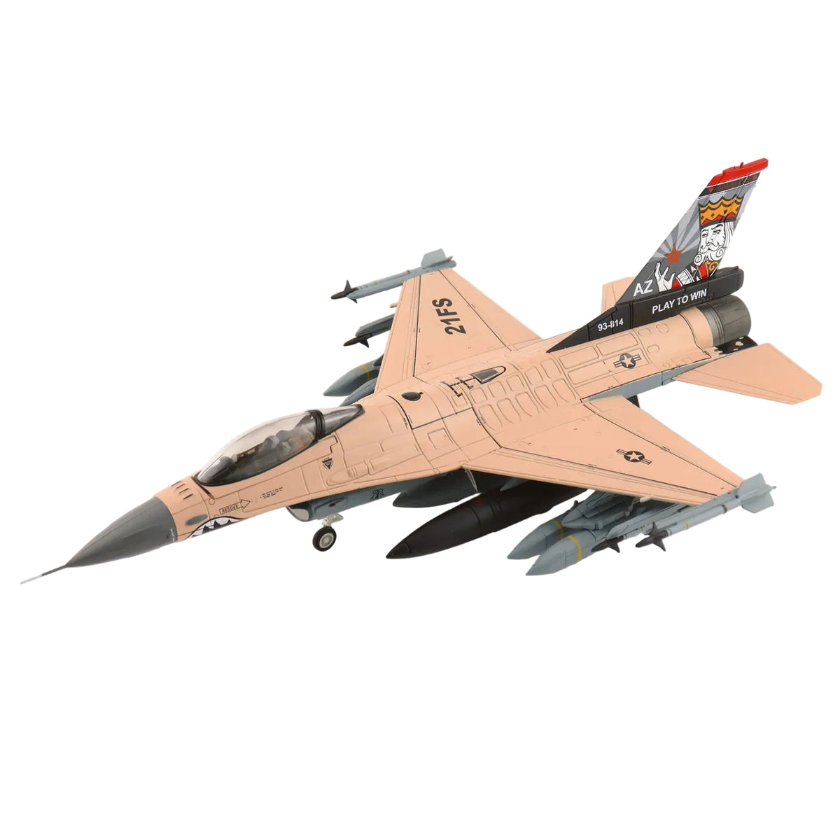 1/72 F-16V "Play to Win" 93-0814 21st Sqn. Luke AFB 2025&nbsp;delivers a modern fighter jet display model for collectors, USAF enthusiasts, and scale aviation displays. www.defenceqstore.com.au