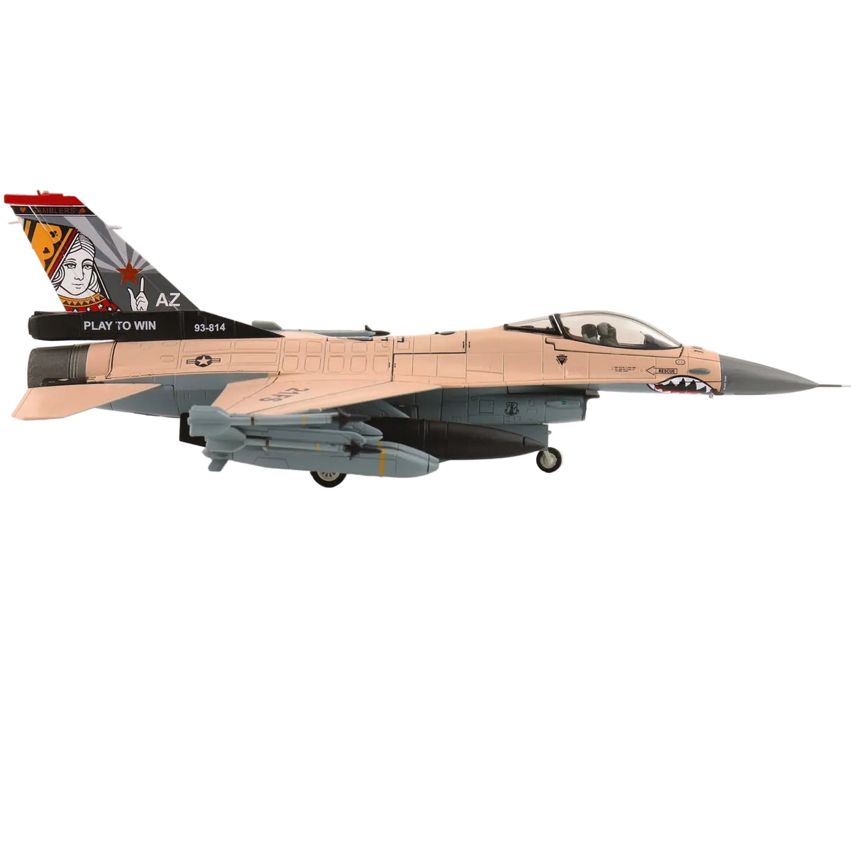 1/72 F-16V "Play to Win" 93-0814 21st Sqn. Luke AFB 2025&nbsp;delivers a modern fighter jet display model for collectors, USAF enthusiasts, and scale aviation displays. www.defenceqstore.com.au