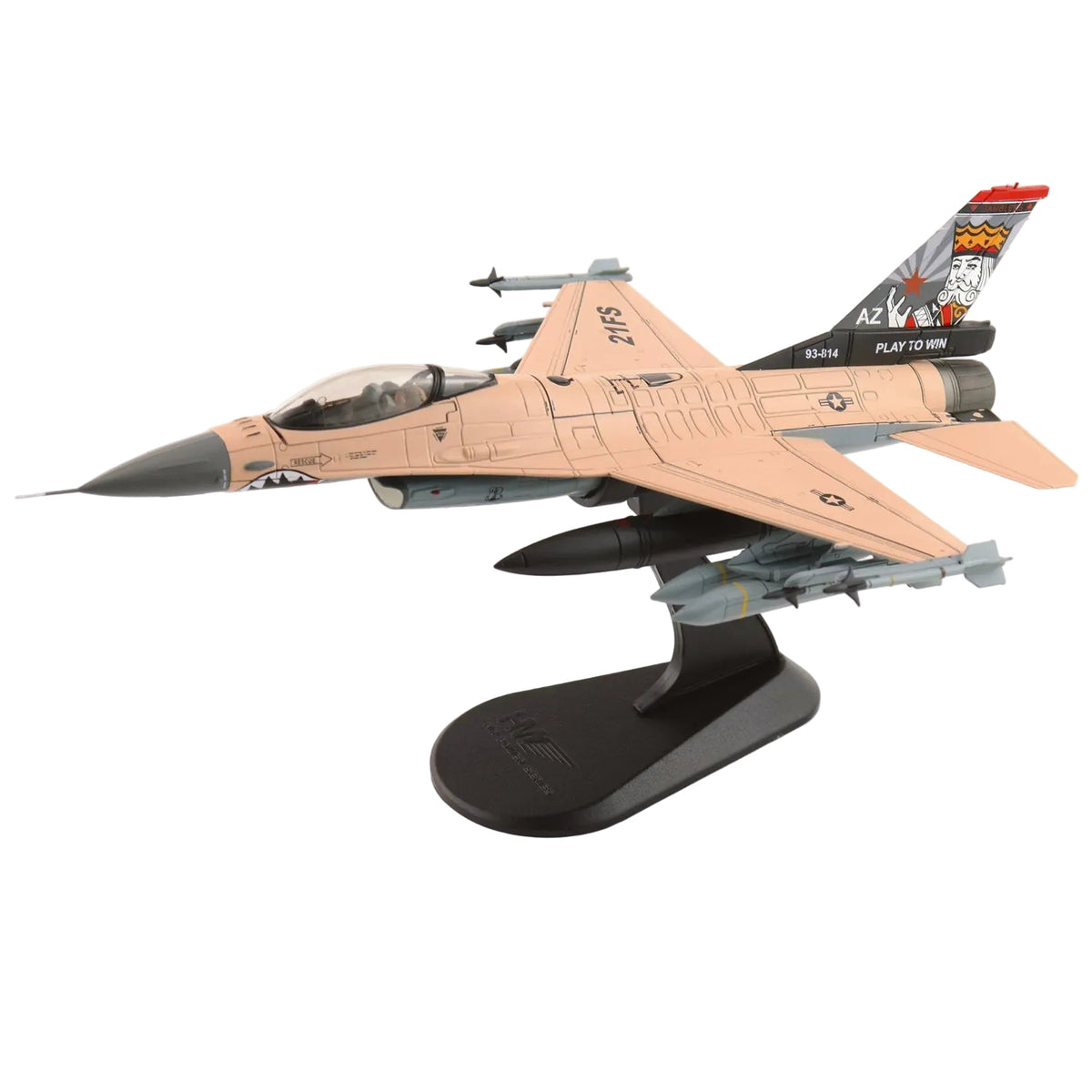 1/72 F-16V "Play to Win" 93-0814 21st Sqn. Luke AFB 2025&nbsp;delivers a modern fighter jet display model for collectors, USAF enthusiasts, and scale aviation displays. www.defenceqstore.com.au