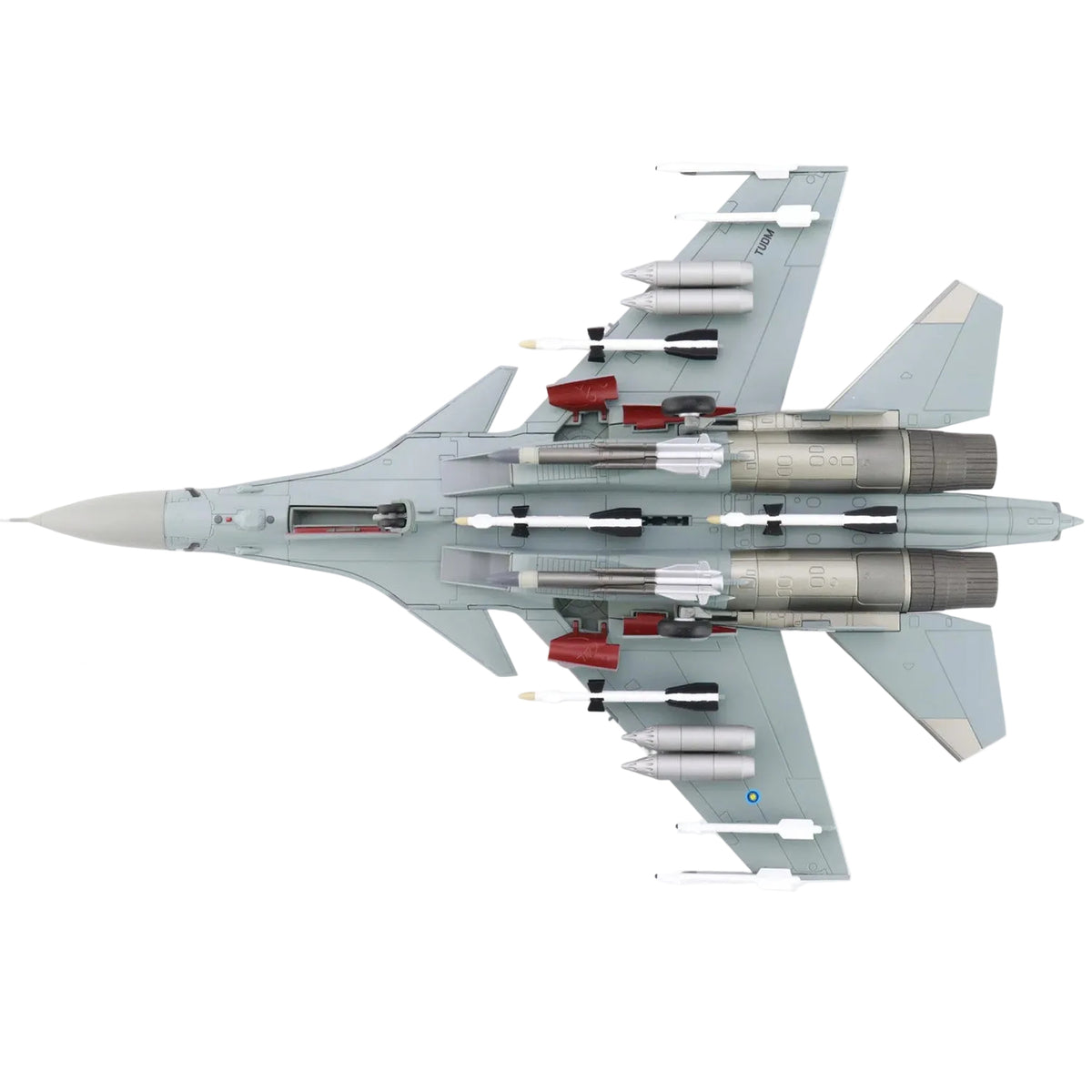 The SU-30MKM is a multirole fighter aircraft operated by the Royal Malaysian Air Force (TUDM). This variant of the Su-30 is tailored specifically for Malaysia, featuring advanced avionics, thrust-vectoring engines, and enhanced weaponry, making it highly capable in air-to-air and air-to-ground missions. www.defenceqstore.com.au