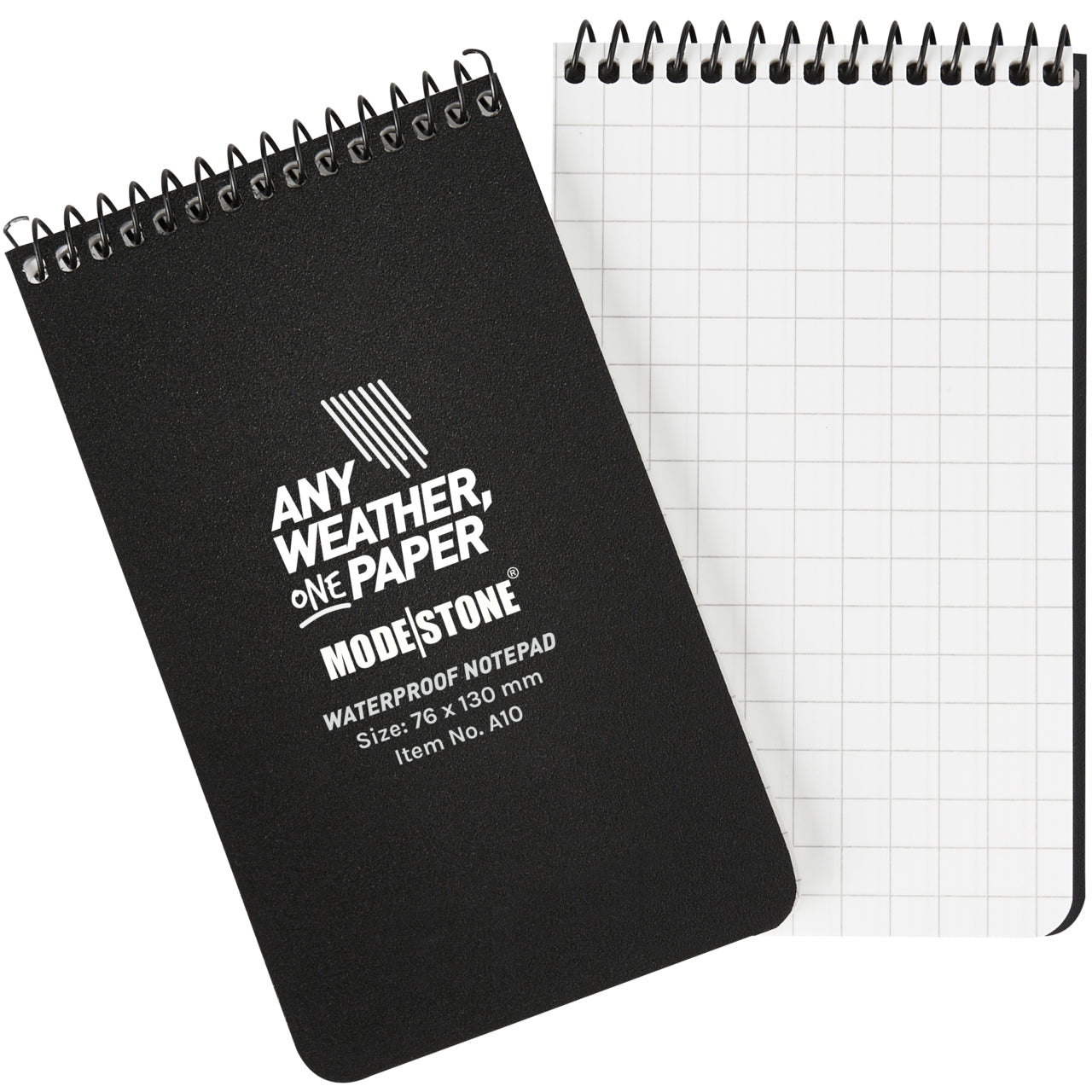 MS-A10 Modestone A10 Top Spiral Notepad 76x130mm- 50 sheets - BLACK Al ...