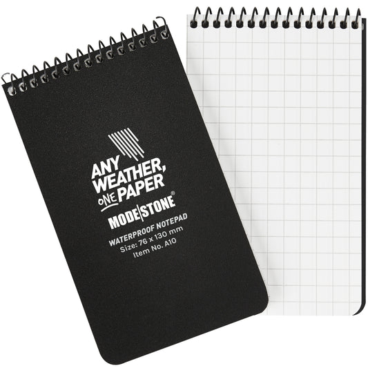 Experience the ultimate solution for your writing needs in the field with the Modestone MS-A10 Top Spiral Notepad! Perfect for diggers and cadets taking notes and instructions, this notebook will be a valuable tool for soldiers that need a small notebook in a hurry. Quickly access important notes and deliver positive missions with your section troops with this all-weather notebook. www.defenceqstore.com.au