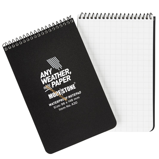 Modestone® notepads are a result of long-lasting product development. The idea of waterproof notepads started while the inventor, Kalle Kinnunen was serving in Finnish Defence Forces and his important notes from NCO School were destroyed by water. www.defenceqstore.com.au