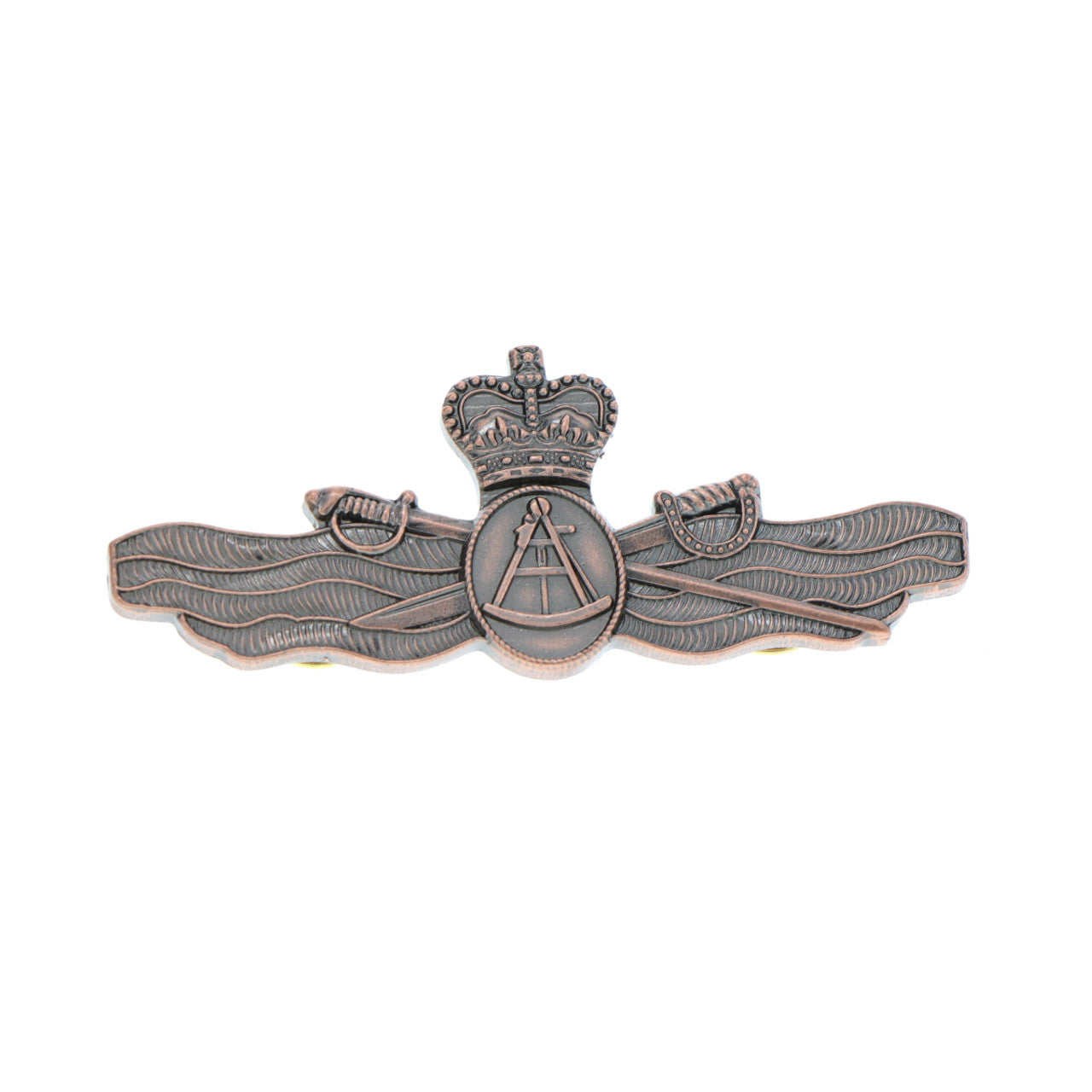 Secure the Maritime Geospatial Officer Brass Badge in the perfect, large size! Complete with two butterfly clutch pins, your badge is waiting to be worn with pride. Show off your achievements with a sense of style! www.defenceqstore.com.au