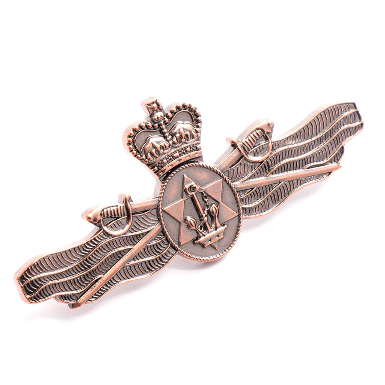 Discover the impressive Maritime Logistics Officer Brass Badge, now available in a large size! Adorned with two butterfly clutch pins for convenience, this stunning badge is just the right size for your wardrobe - get it now! www.defenceqstore.com.au