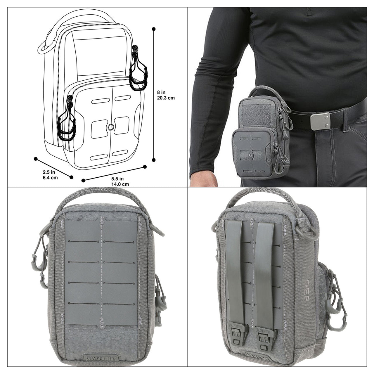 The DEP Daily Essentials Pouch is a two compartment pouch designed for everyday carry. It is sized to wear on a belt or to attach to the side of a pack. A loop field is positioned on the front for patch adhesion. www.defenceqstore.com.au