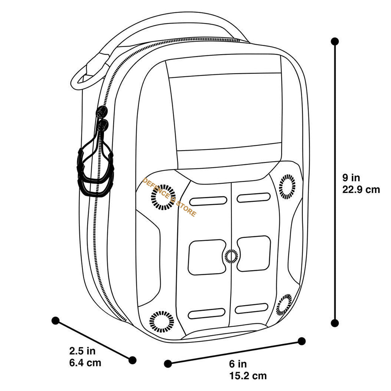 The FRP First Response Pouch is an updated interpretation of the traditional blow-out medical pouch. It has an interior paracord adjuster used to set the angle of opening for the main compartment. The inside is equipped with elastic straps and pockets for organizing first aid essentials. www.defenceqstore.com.au