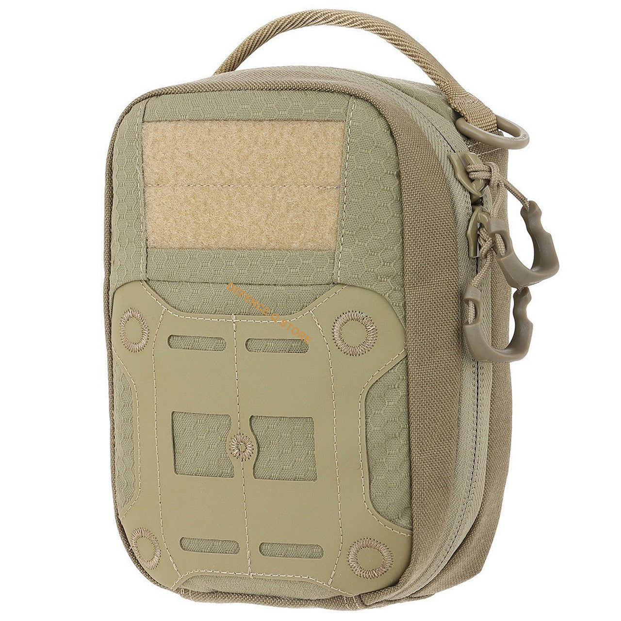 The FRP First Response Pouch is an updated interpretation of the traditional blow-out medical pouch. It has an interior paracord adjuster used to set the angle of opening for the main compartment. The inside is equipped with elastic straps and pockets for organizing first aid essentials. www.defenceqstore.com.au