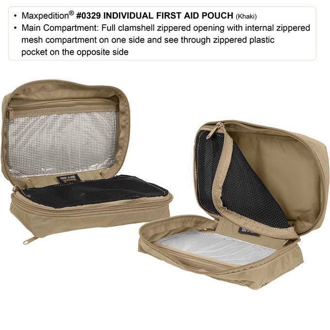 Lightweight individual soldier combat first aid kit pouch Also excellent for organizing computer cables or toiletries Clamshell opening main compartment Internal mesh and see-thru plastic organizers External zippered mesh pocket Integral carry handle MOLLE compatible www.defenceqstore.com.au