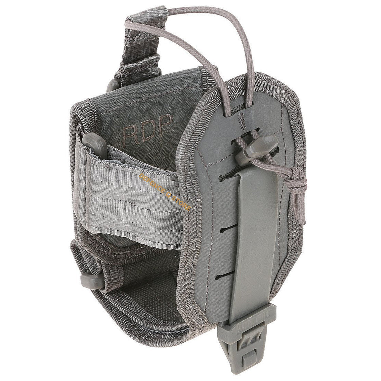 The RDP Radio Pouch has adjustable side and bottom hook &amp; loop straps to fit a wide range of radio sizes. An adjustable top bungee retention with durable buckle keeps the radio secure. www.defenceqstore.com.au