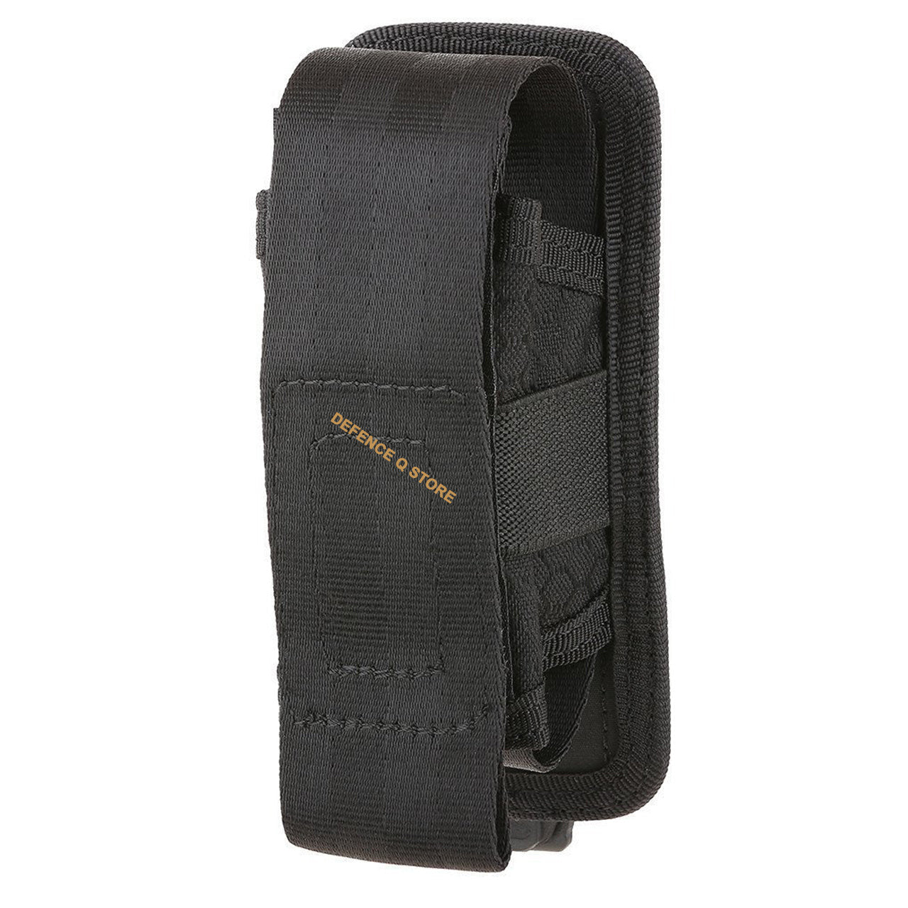 The SES Single Sheath Pouch has a unique design that allows you to pull out the contents with one tug of the webbing tab. Side elastic retention keeps objects secure. Perfect for a handgun magazine, flashlight, or tools. www.defenceqstore.com.au