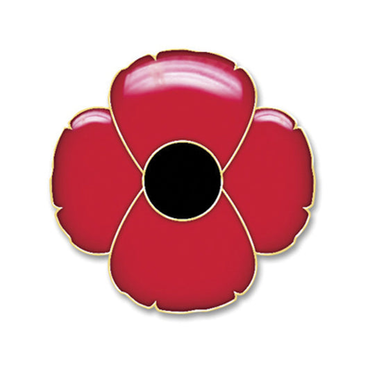 The Metal Poppy Badge On Card is a must-have accessory for both males and females who appreciate military-inspired fashion. www.defenceqstore.com.au