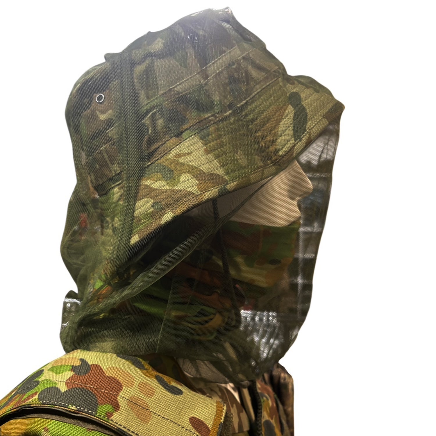Shield yourself from biting insects with this lightweight Mosquito Headnet from Stealth Ops Gear. Engineered with breathable polyester mesh, it creates an impenetrable barrier against mosquitoes, midges, and flies without compromising visibility or comfort. www.defenceqstore.com.au