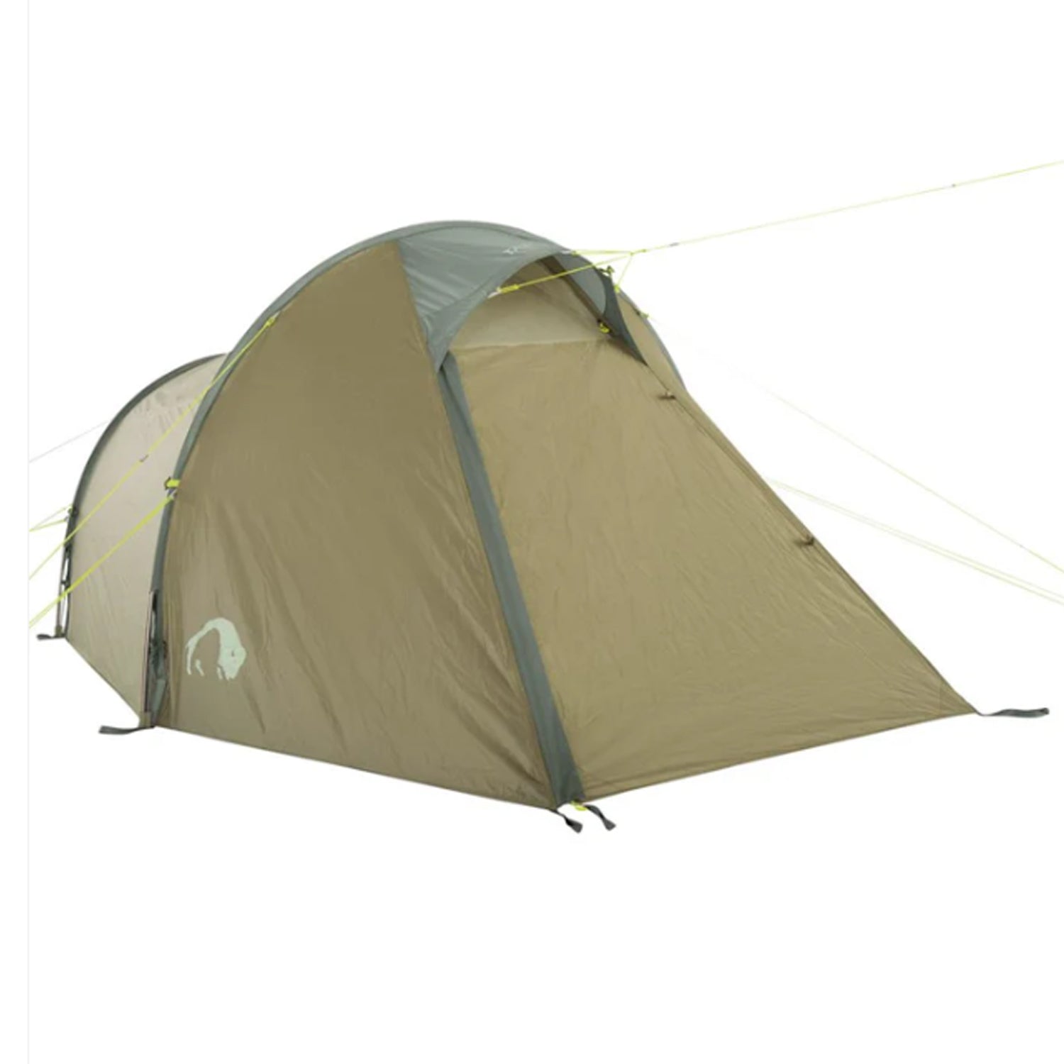 Sturdy 3-person tent in tunnel construction with two pole arches, waterproof sealed seams and front entrance through the vestibule. www.defenceqstore.com.au