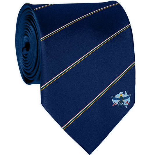 Show your commitment and pride with a Nashos Tie! Crafted with premium woven polyester and adorned with the classic Nashos insignia and colours, this unique accessory is the perfect way to express your association. Order now! www.defenceqstore.com.au