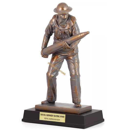 The Limited Edition cold cast bronze figurine is a beautiful and detailed piece that stands at 280mm tall on top of a timber base. This figurine is truly an heirloom to be treasured through the ages. www.defenceqstore.com.au