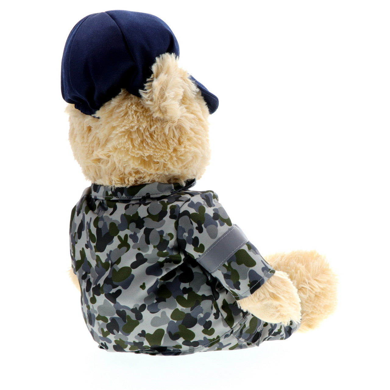 This wonderfully cuddly 40cm Navy bear brings joy to both young and old, and celebrates the brave heroes of the Royal Australian Navy. Show your pride in our country and express your admiration with this possibly most lovable Navy bear ever. Unforgettable comfort and delight guaranteed! www.defenceqstore.com.au