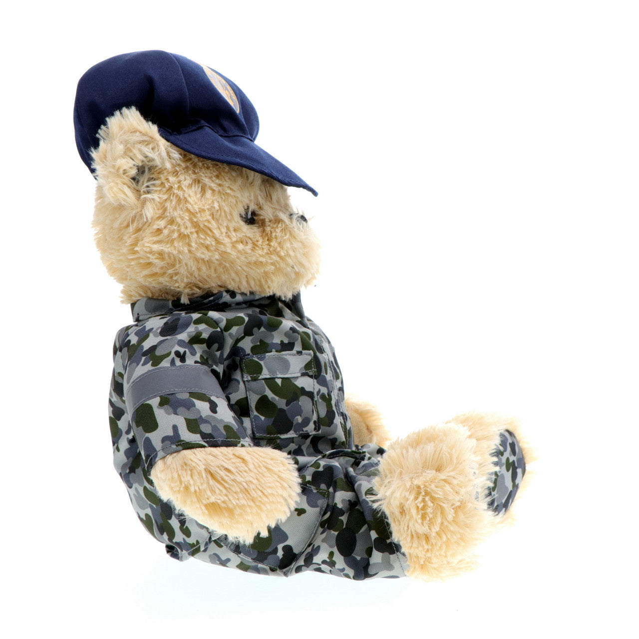 This wonderfully cuddly 40cm Navy bear brings joy to both young and old, and celebrates the brave heroes of the Royal Australian Navy. Show your pride in our country and express your admiration with this possibly most lovable Navy bear ever. Unforgettable comfort and delight guaranteed! www.defenceqstore.com.au