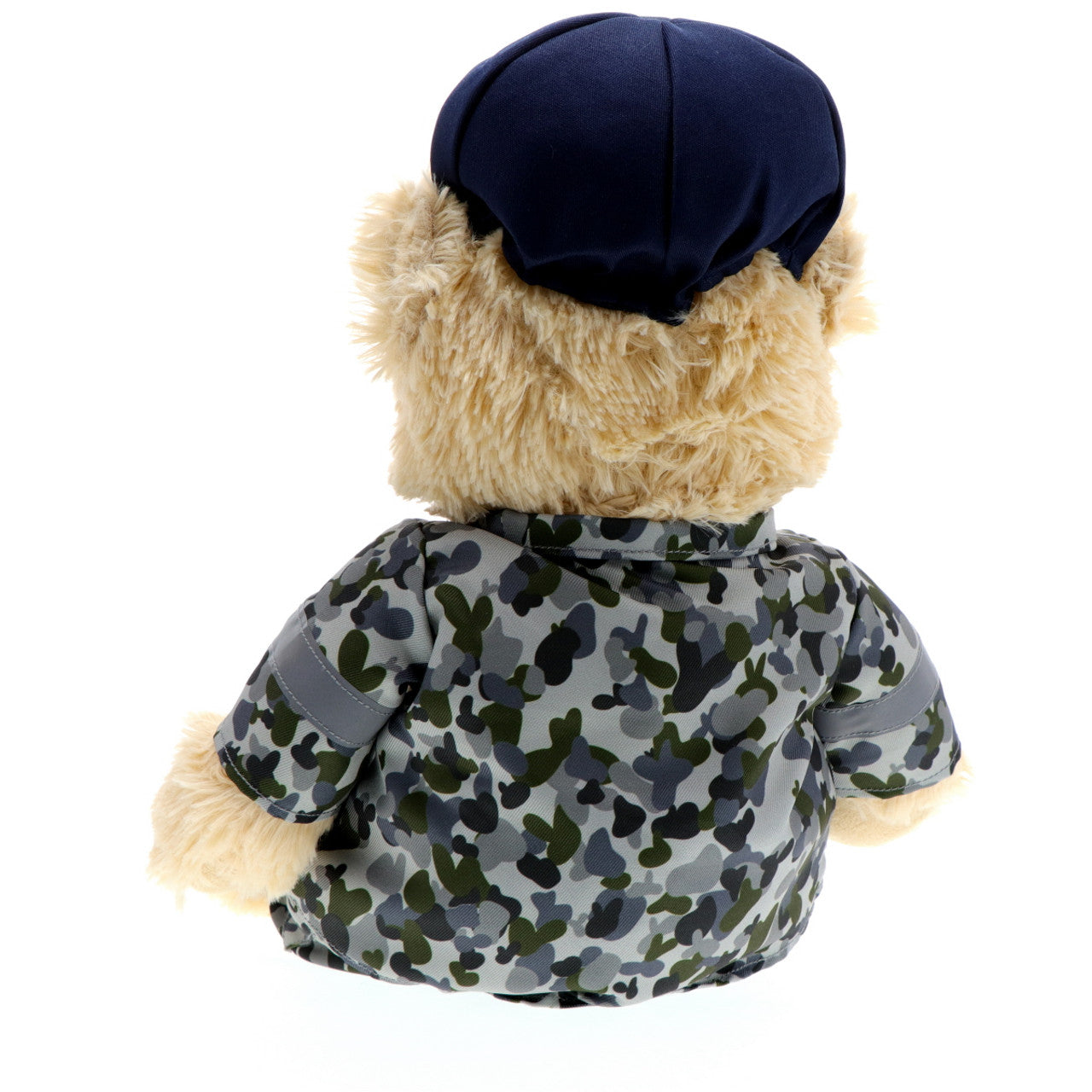 This wonderfully cuddly 40cm Navy bear brings joy to both young and old, and celebrates the brave heroes of the Royal Australian Navy. Show your pride in our country and express your admiration with this possibly most lovable Navy bear ever. Unforgettable comfort and delight guaranteed! www.defenceqstore.com.au