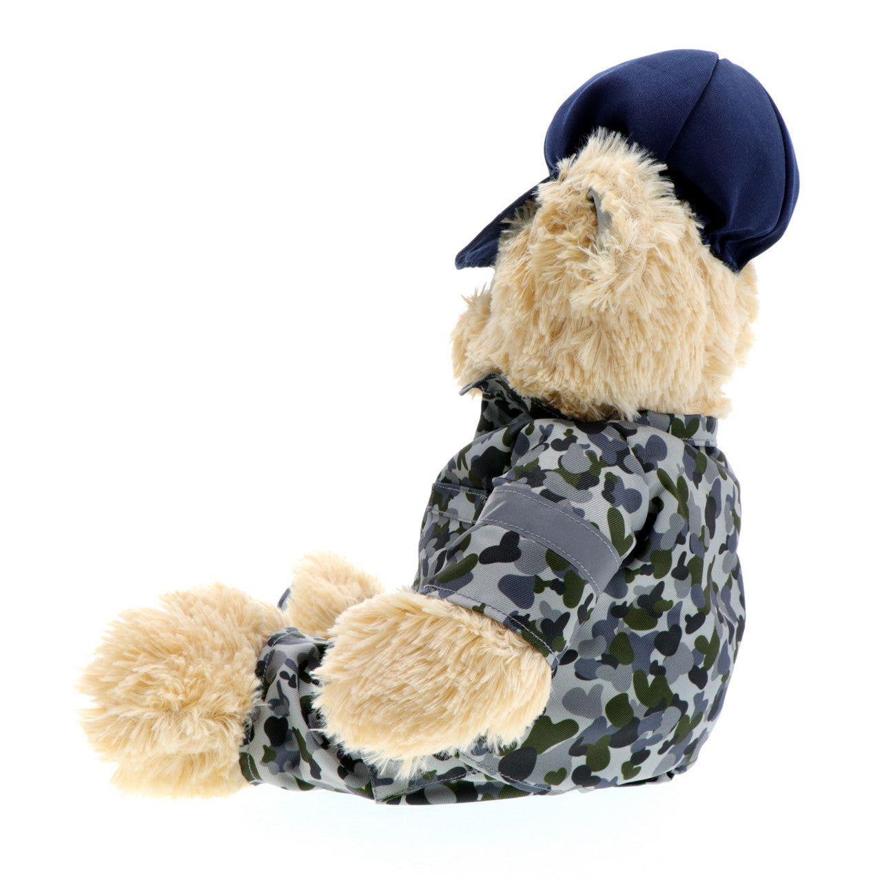 This wonderfully cuddly 40cm Navy bear brings joy to both young and old, and celebrates the brave heroes of the Royal Australian Navy. Show your pride in our country and express your admiration with this possibly most lovable Navy bear ever. Unforgettable comfort and delight guaranteed! www.defenceqstore.com.au