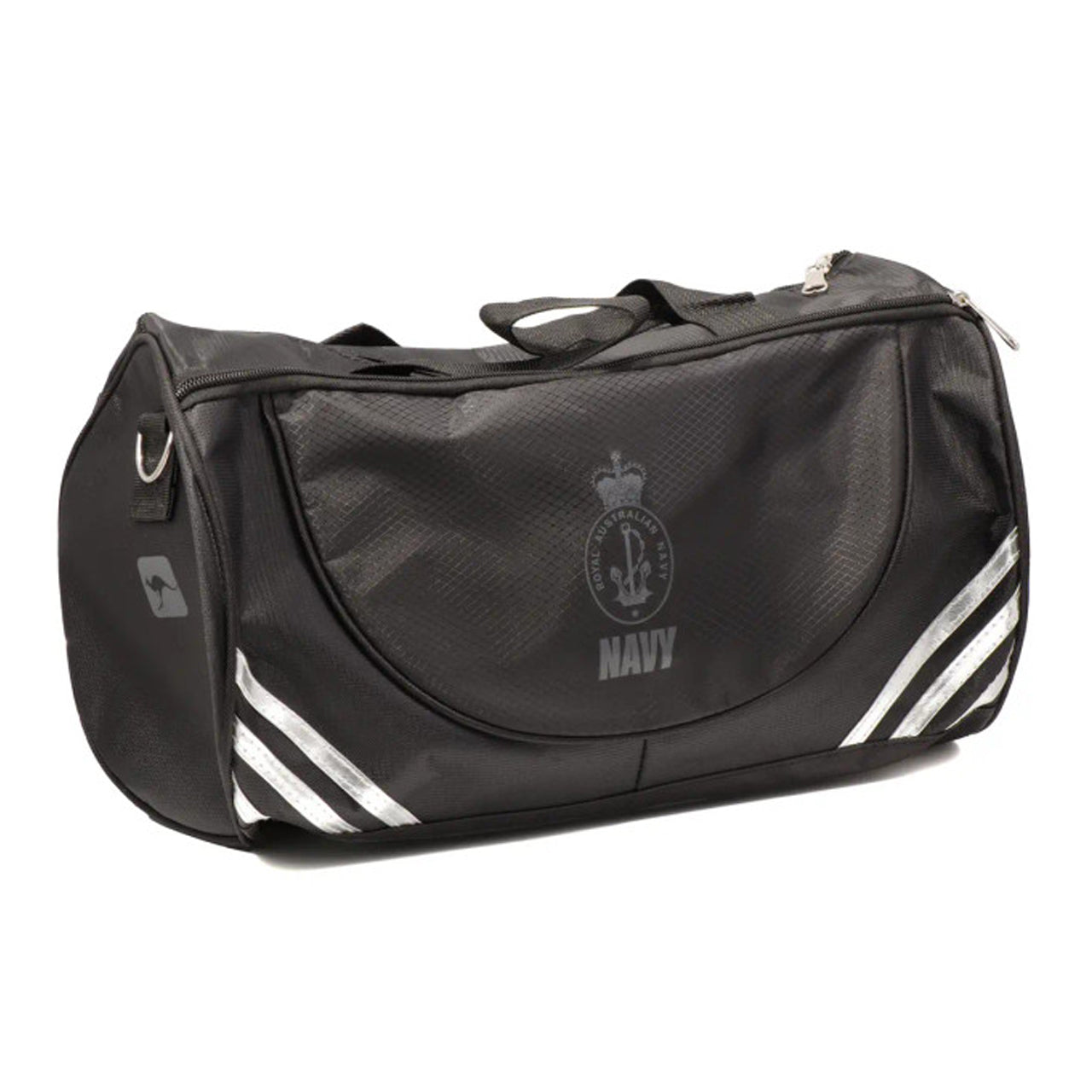 This durable gym bag is made with a 600D polyester weave, perfect for any tough workout. It includes a removable strap and convenient front and side slip pockets for easy carrying. www.defenceqstore.com.au