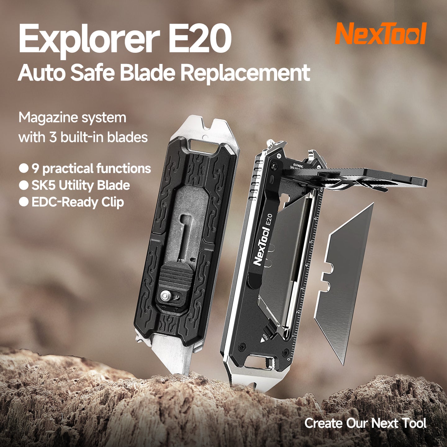 The NexTool Explorer E20 is a compact and practical Manual OTF (Out The Front) multi-tool built for reliability and portability. Designed to deliver essential gripping, cutting and fastening functions in a streamlined folding format, it is suited for everyday carry, outdoor activities and light maintenance work. www.defenceqstore.com.au